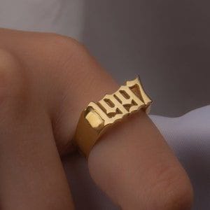 ​Custom Old English Year Ring