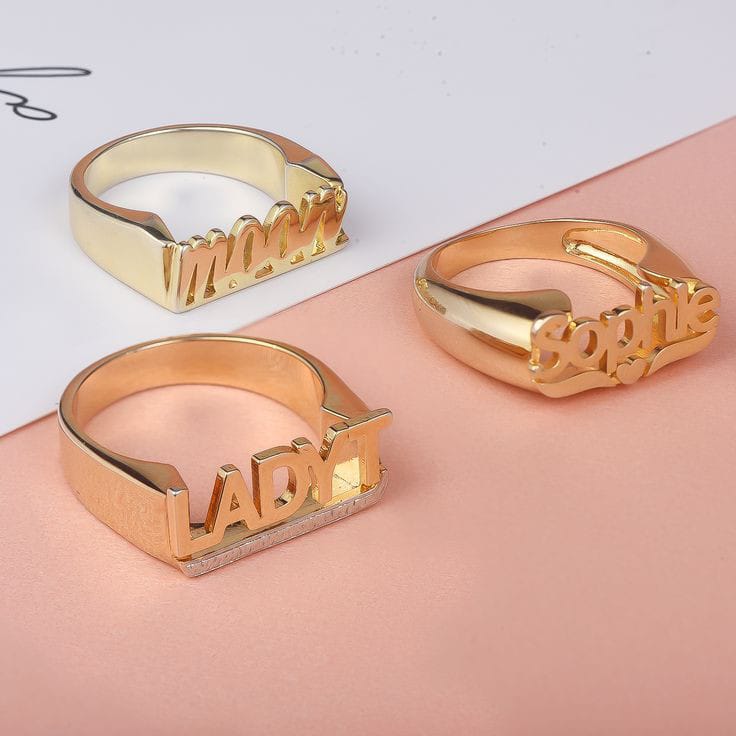 Customised Name Plate Ring