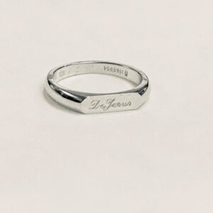 Starfall Signet : Customised Bar Signet Ring