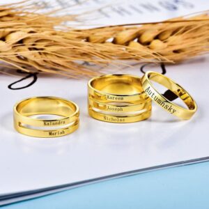 Customized Name Stack Ring