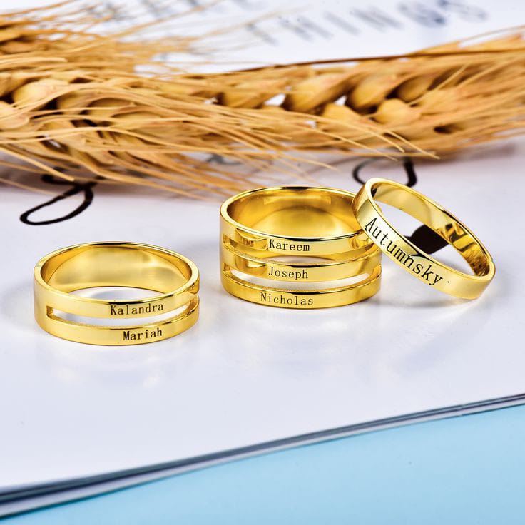 Customized Name Stack Ring