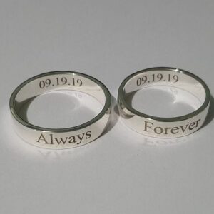 The Secret Vow :Classic Engraved Couple Ring