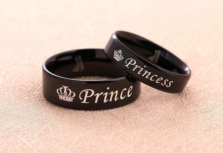 The Secret Vow :Classic Engraved Couple Ring - Image 3