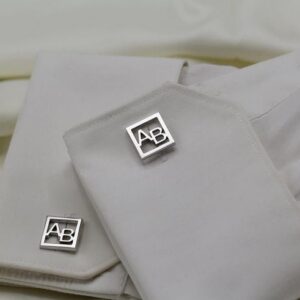 Personalized Initial Square Cufflinks