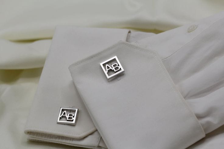 Personalized Initial Square Cufflinks