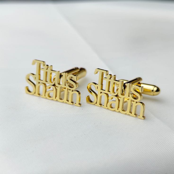 Personalized Double Name Cufflinks