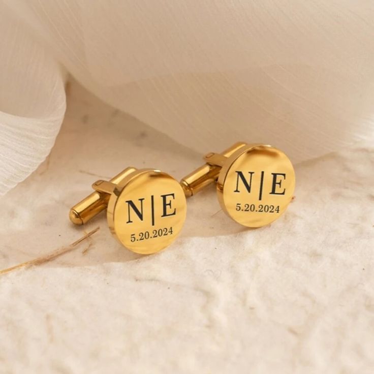 Personalized Engraved Round Cufflinks