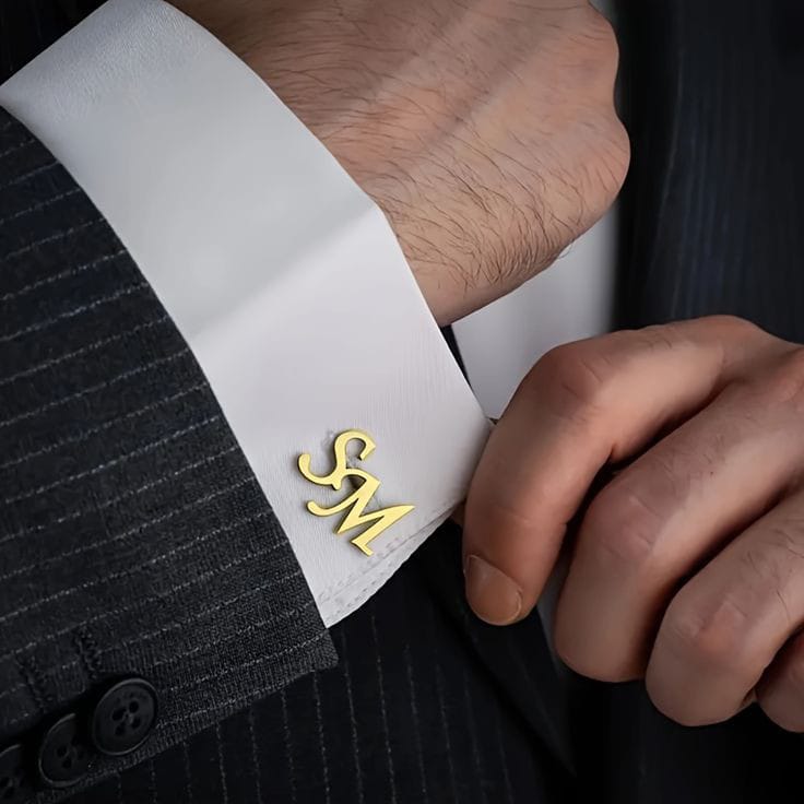 Personalized Script Initials Cufflinks