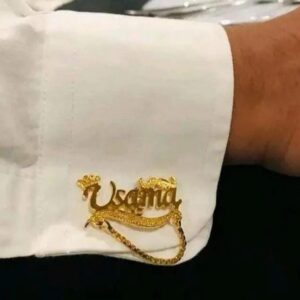 Customized Crown Name Cufflinks