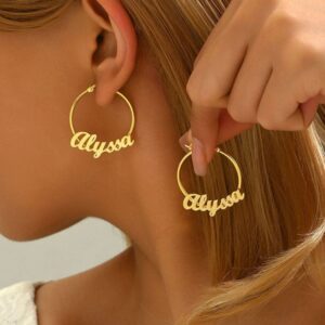 Customized Classic Name Hoop Earrings