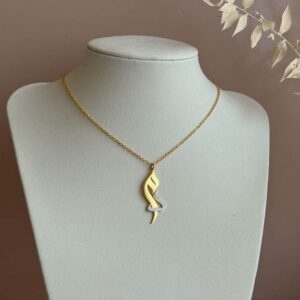 Personalized Pavé Arabic Initial Necklace