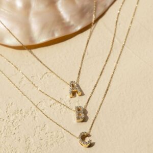 Personalized Pavé Initial Necklace