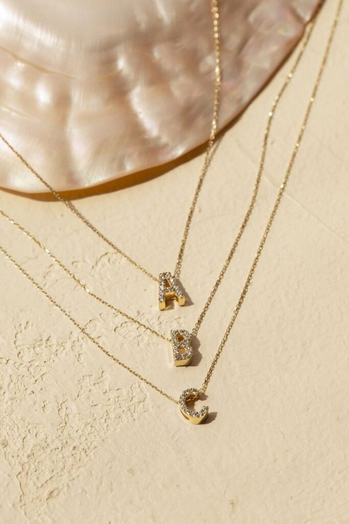 Personalized Pavé Initial Necklace