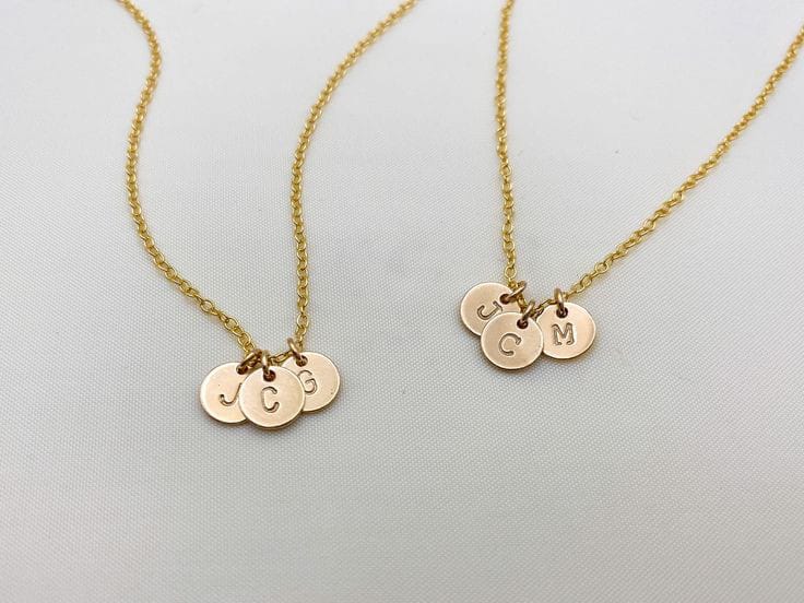 Personalized Initial Coin Necklace