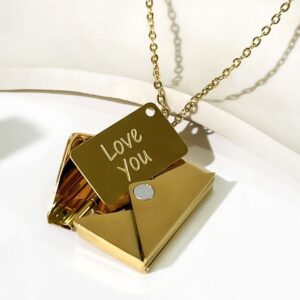 Customized Secret Message Envelope Locket