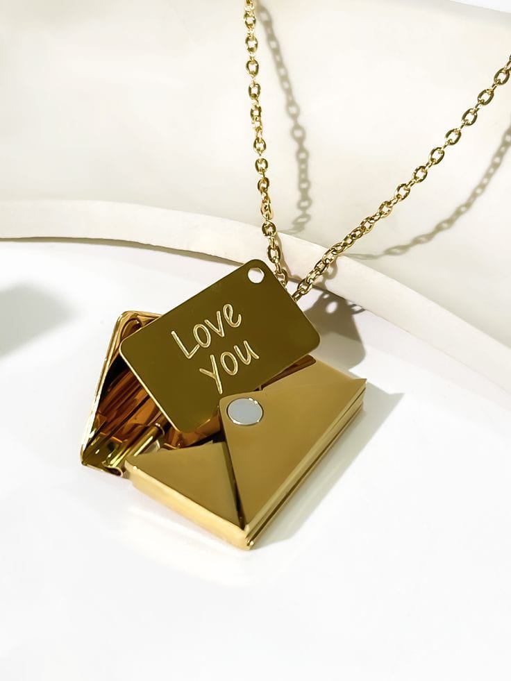 Customized Secret Message Envelope Locket
