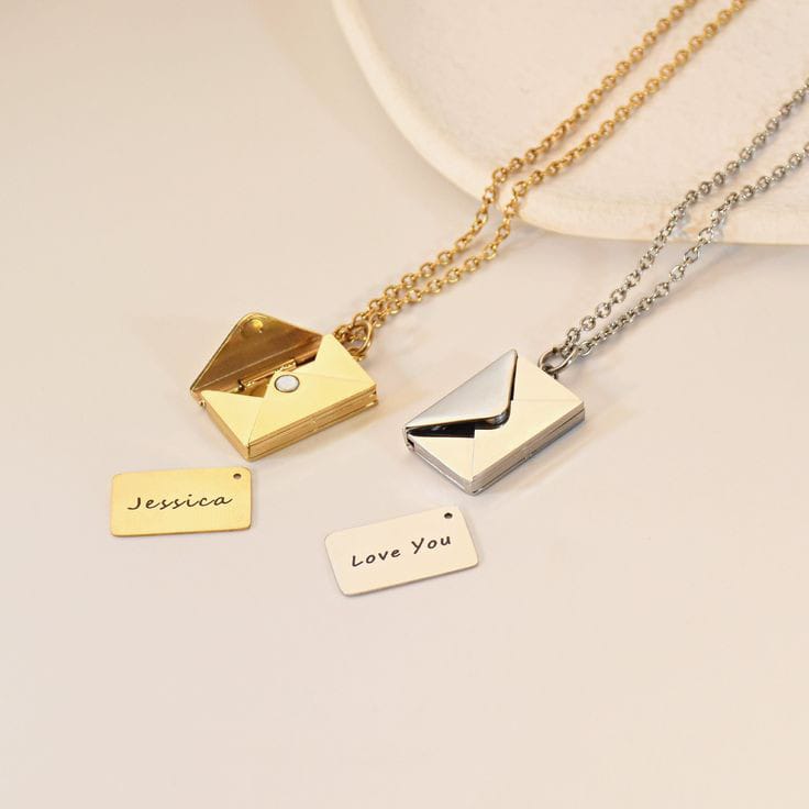Customized Secret Message Envelope Locket - Image 4