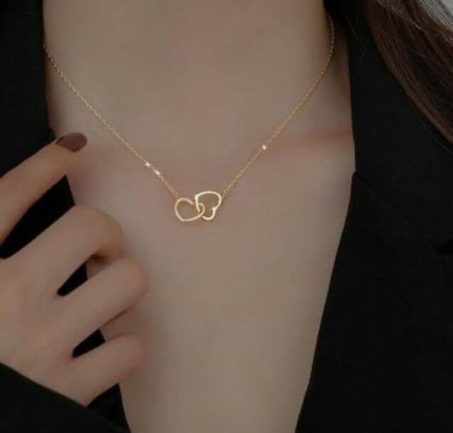 Interlocking Double Heart Necklace