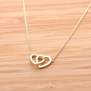 Interlocking Double Heart Necklace - Image 3
