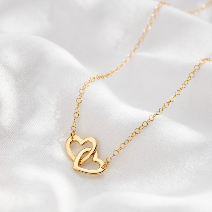 Interlocking Double Heart Necklace - Image 2