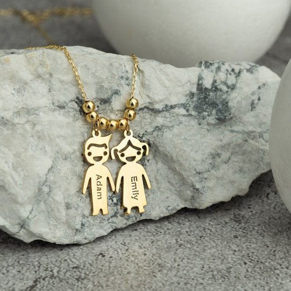 Customized Couple Charm Necklace