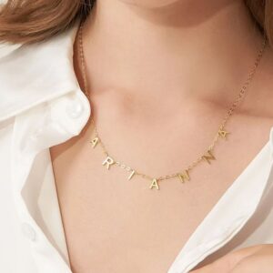 Customized Floating Letter Necklace